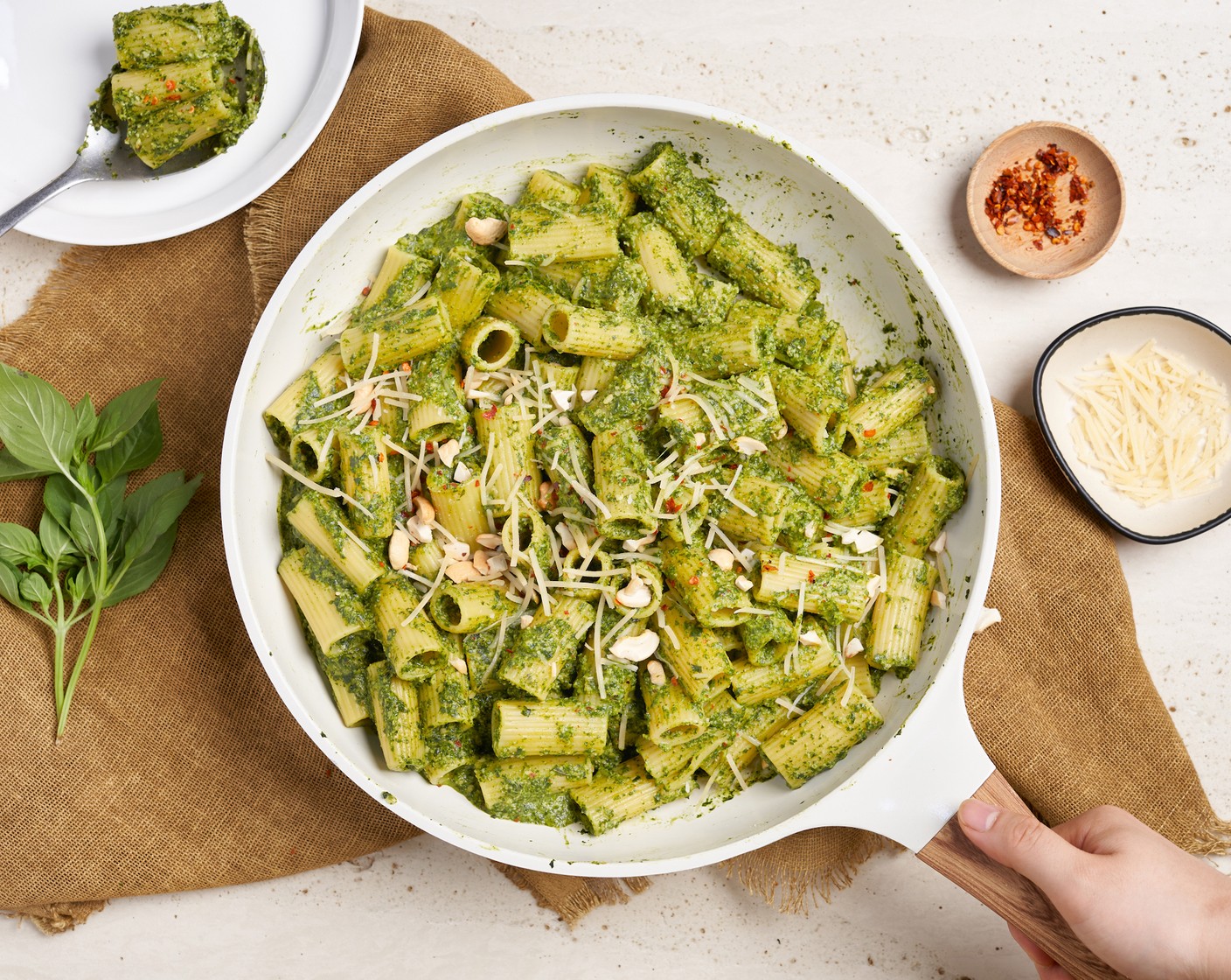 Kale Pesto Rigatoni
